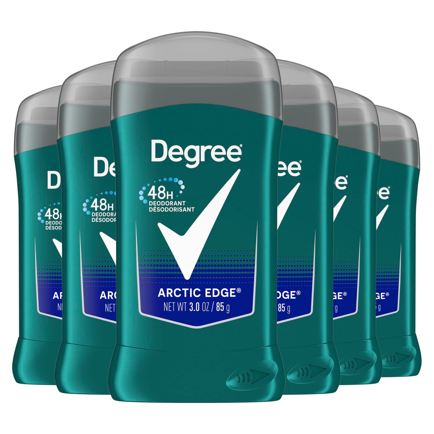 Degree Men Original Aluminum Free Deodorant for Men, 48-Hour Odor Protection, Arctic Edge 3 Ounce (Pack of 6)