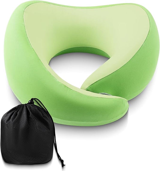 Airplane Pillow Travel Accessories for Neck Pain Relief Memory Foam Pillows Essentials Women Cervical Rest Soft