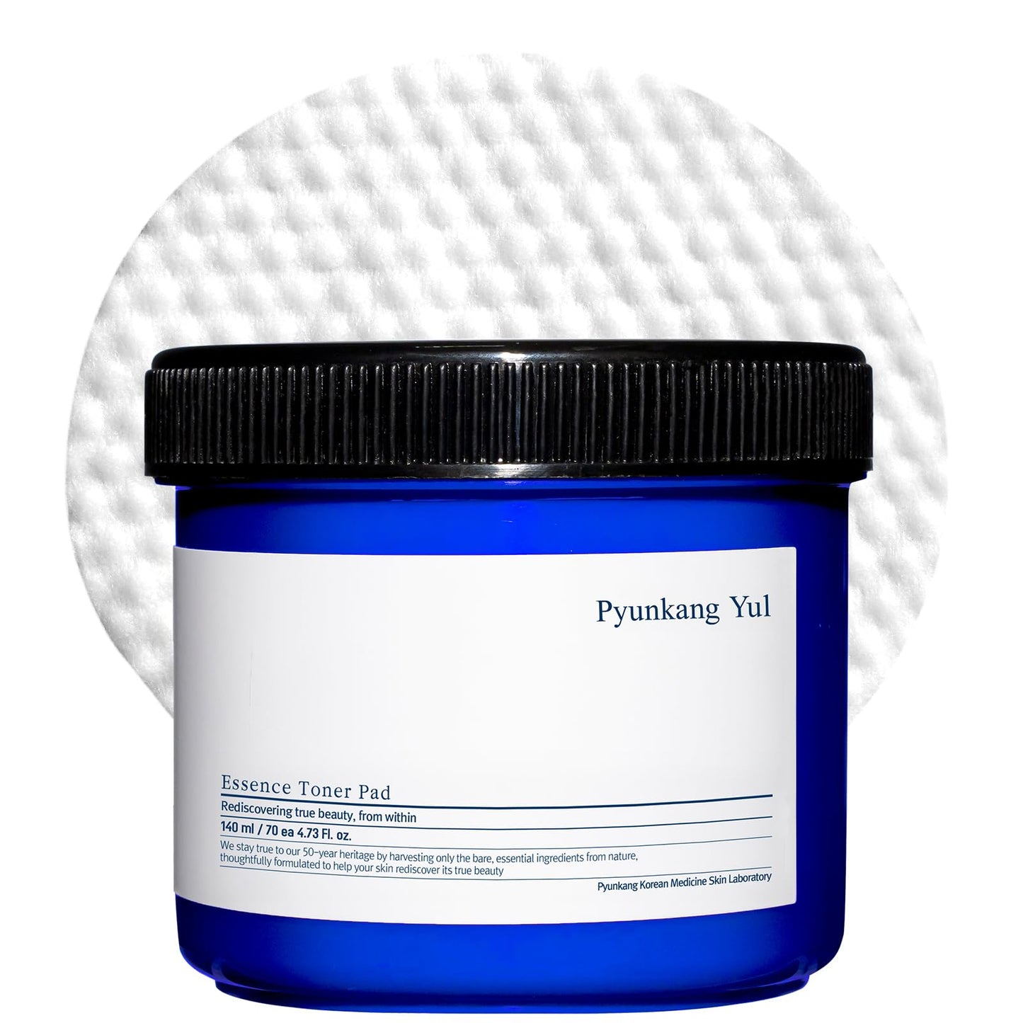 PYUNKANG YUL Essence Toner Pad with Astragalus Root, Houttuynia Cordata, Willow Bark, Centella Asiatica, Ceramide, Nourish Moisturizes, Removes Dead Skin Cells, Korean Face Skin Care 70ea, 4.73fl.oz.