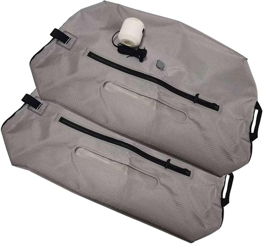 2025 Vacuum Bags for Travel with See-Through Window & 5KPa Pump Space Saver Vacuum Seal Bags for Clothing Travel IP67 Reusable Packing Organizers for Luggage, Backpack, Suitcase Grey 2PC+Pump