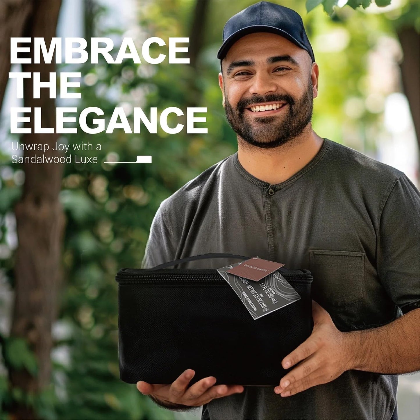 Bath and Body Gift Baskets for Men Body & Earth Sandalwood Mens Bath Set with Body Lotion, Face Wash, Shower Gel, Bubble Bath, Loofah & More, Gift Set for Men,regalos para hombre,Christmas Gifts