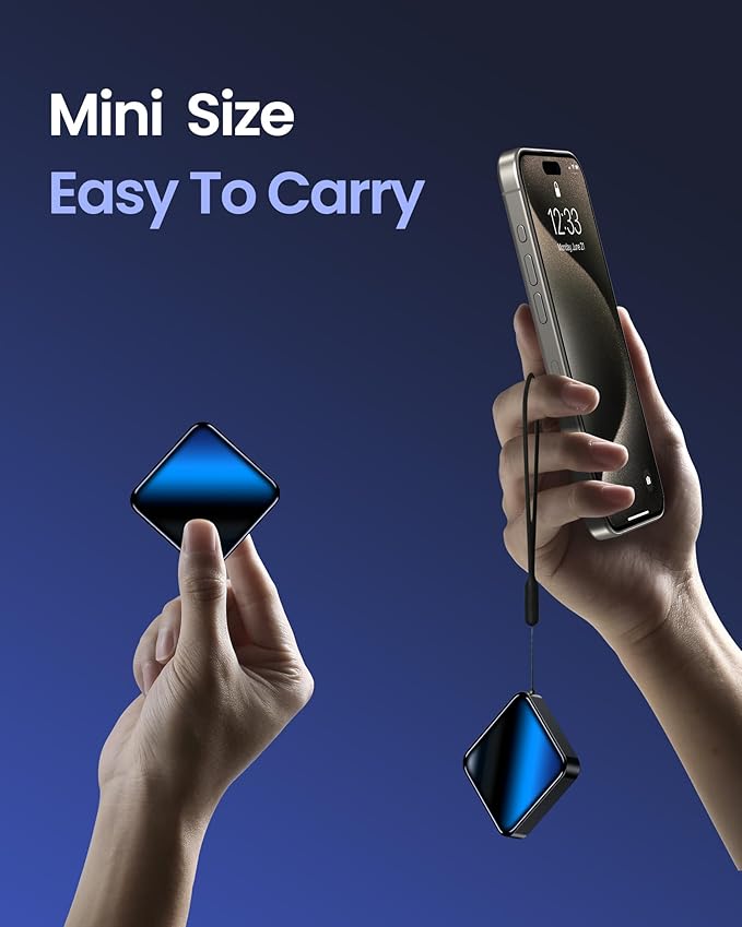 10000mAh Small Power Bank，Fast Charge Mini Portable Charger, USB C Input/Output with External Battery Pack, Smart LED Display，Suitable for iPhone, Samsung, iPad and Tablets.