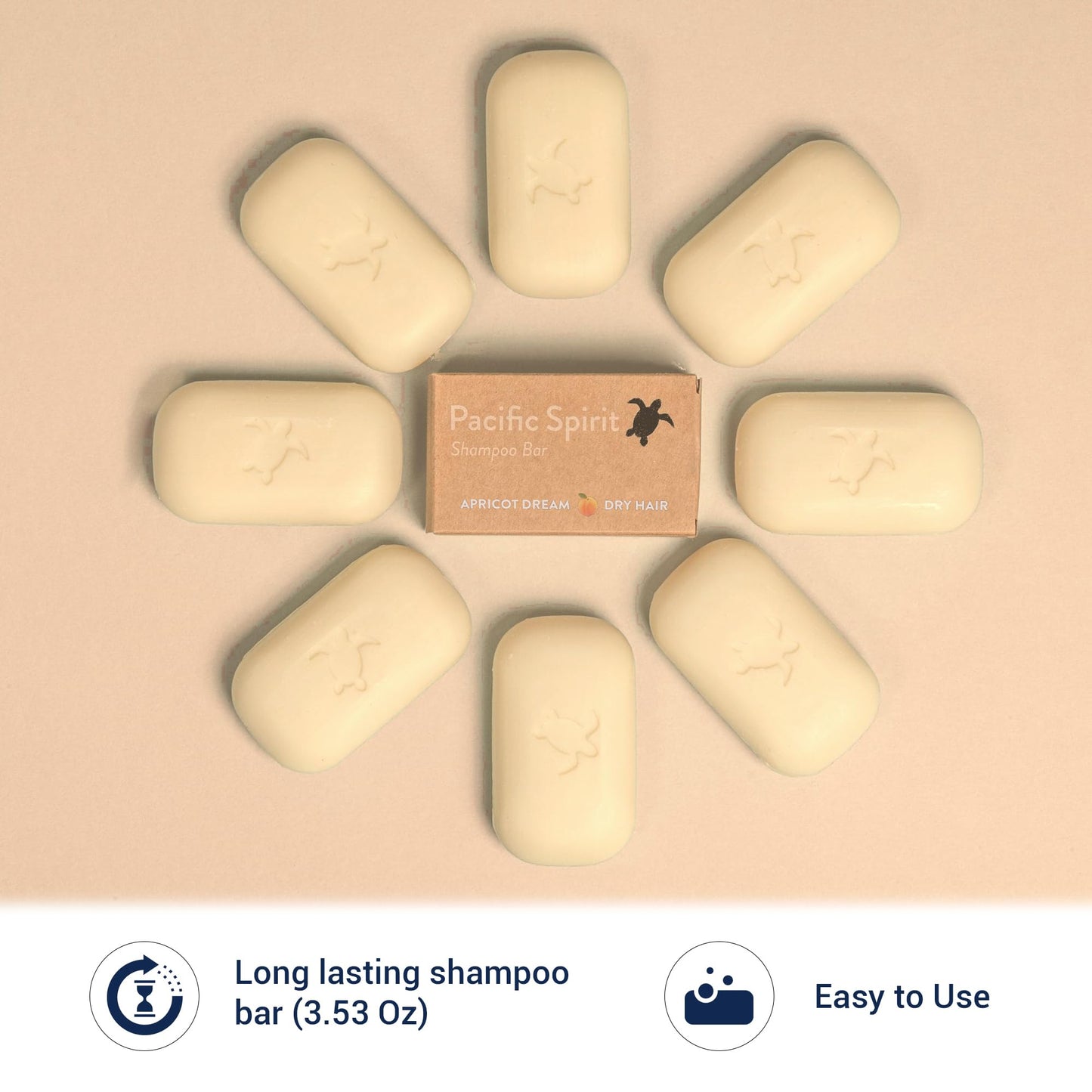 Pacific Spirit Moisturizing Shampoo Bar with Argan Oil for dry Hair - High Shine - Tropical Scent - SLS free, Sulfate-Free, Soap-Free, Zero Waste, Vegan, 3.53 Oz