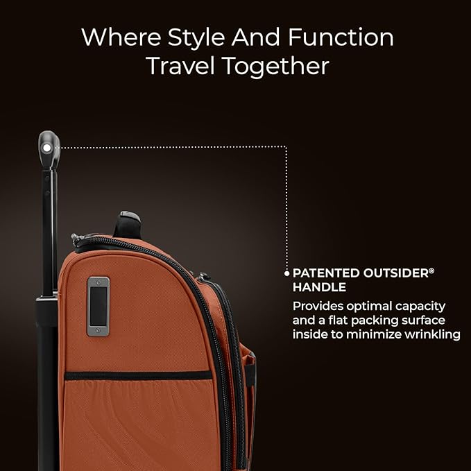 Briggs & Riley Cabin Spinner - Carry On Luggage for Travel, Suitcases with Wheels, Softside Rolling Bag for Men & Women, Fits Under Plane Seat, Telescoping Handle - ZDX Collection, Canyon