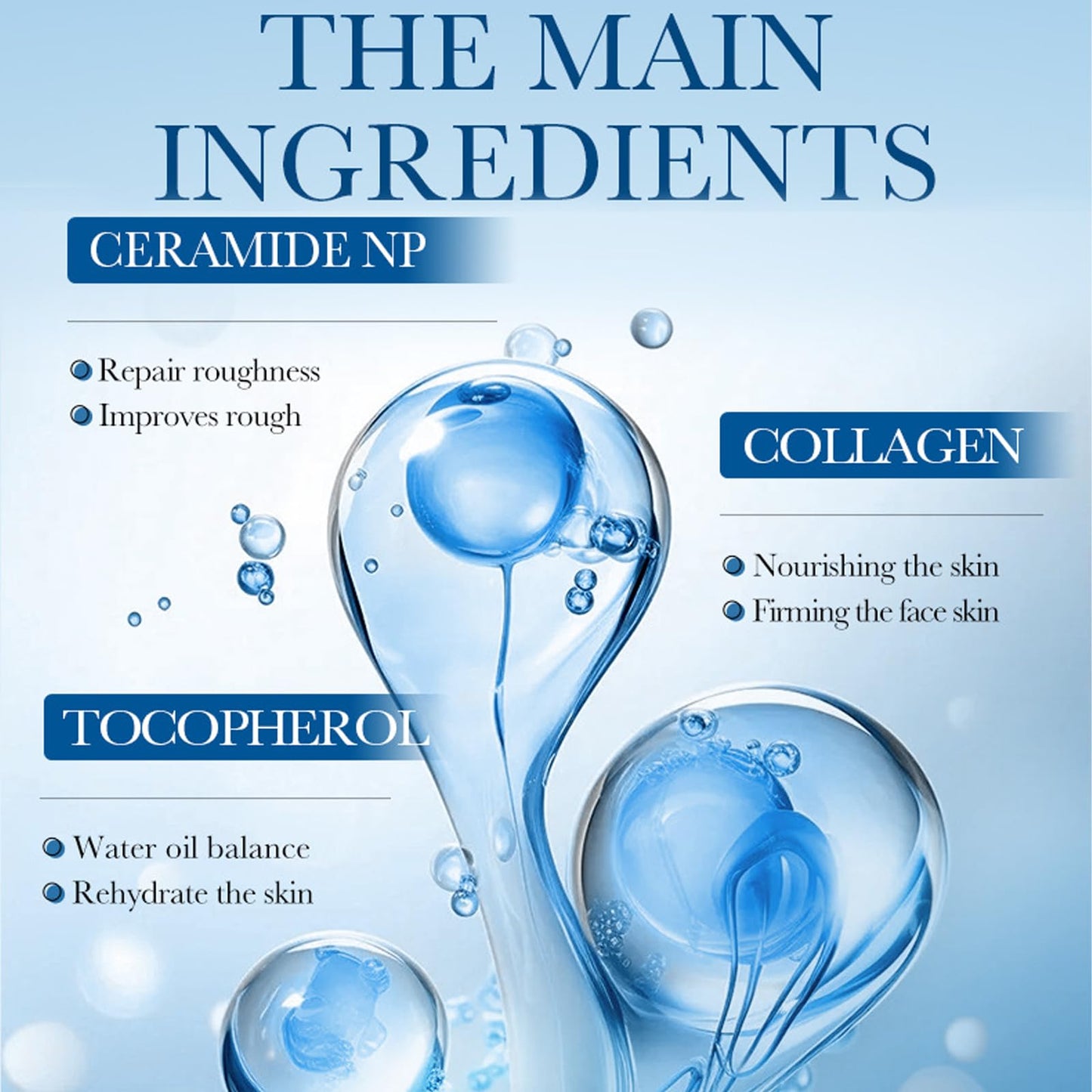 Collagen Serum for Face - Hydrating Serum with Hyaluronic Acid, Anti-Wrinkle & Firming Facial Serum, Repair Skin Barrier, Travel-Size Skincare, Single-Use Vials Skincare, 1.5ml x 30PCS