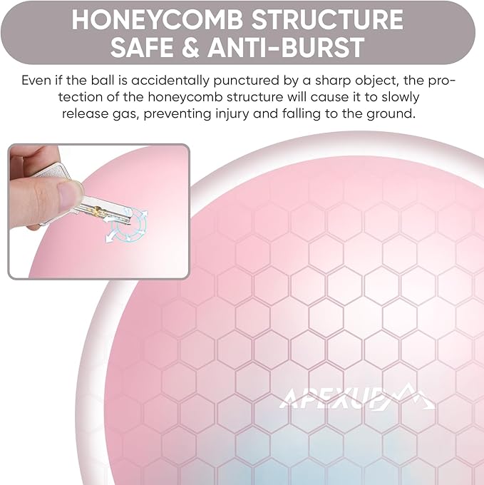 APEXUP Yoga Ball Exercise Ball Anti Slip Heavy Duty for Fitness, Balance & Core Workout