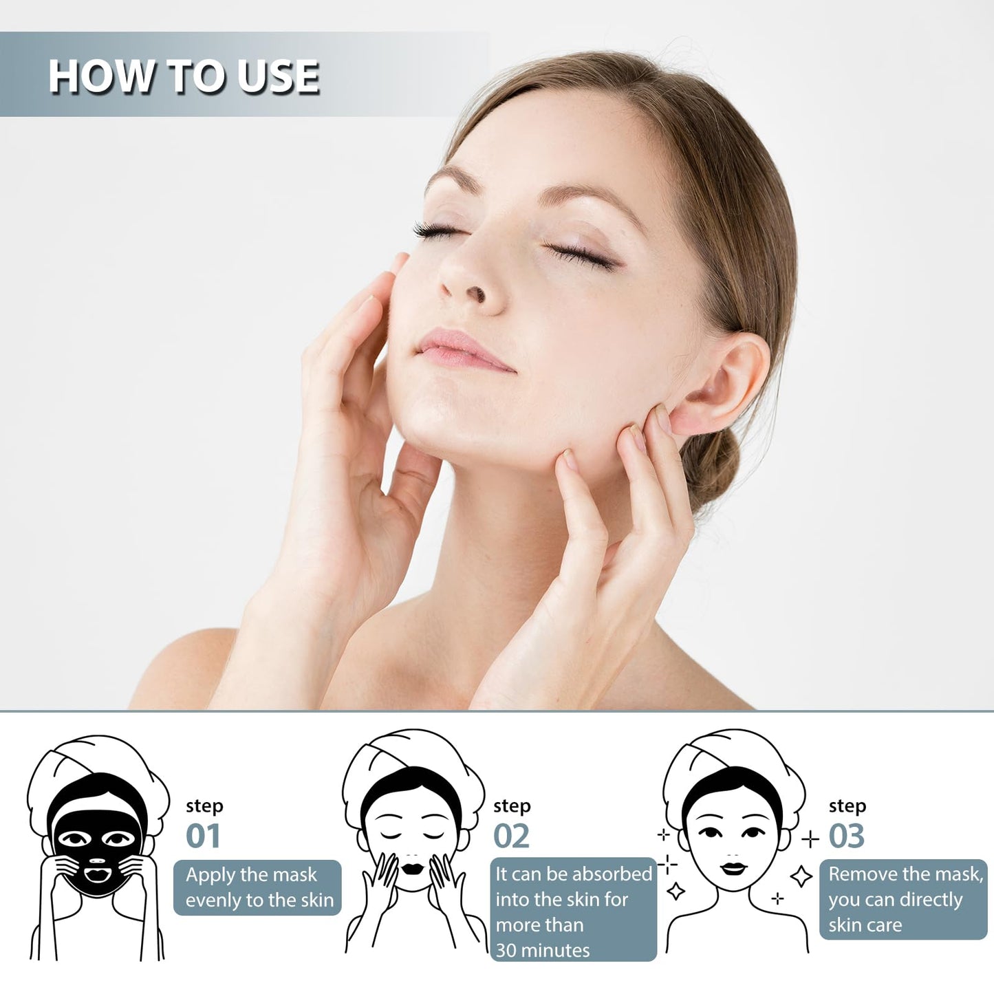 Real collagen overnight gel facial mask, lasting skin care, wrinkle prevention and moisturizing, improving elastic skin softness, sensitive skin care, female collagen facial mask 28g × 5 pieces