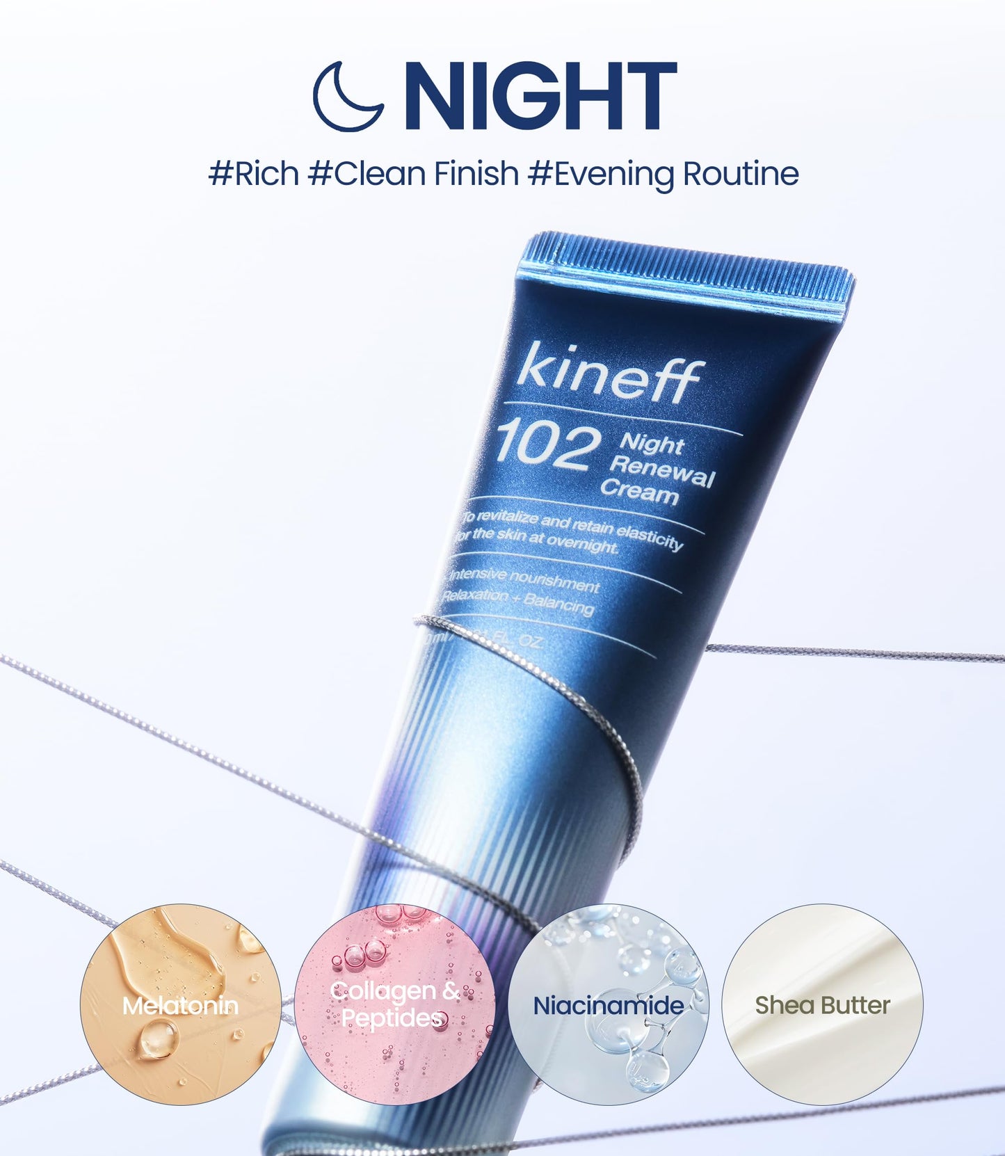 Kineff Dermacycle Program All-day & Night 2-Pack Cream for Face, 31 All-Day Shield Cream & 102 Night Renewal Cream, Centella Asiatica and Niacinamide, Korean Skincare (New Package)