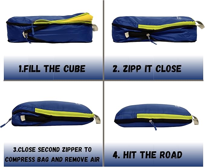 6 Set/3 Set Ultralight Compression Packing Cubes, Suitcase and Backpack Travel Organizer Bags