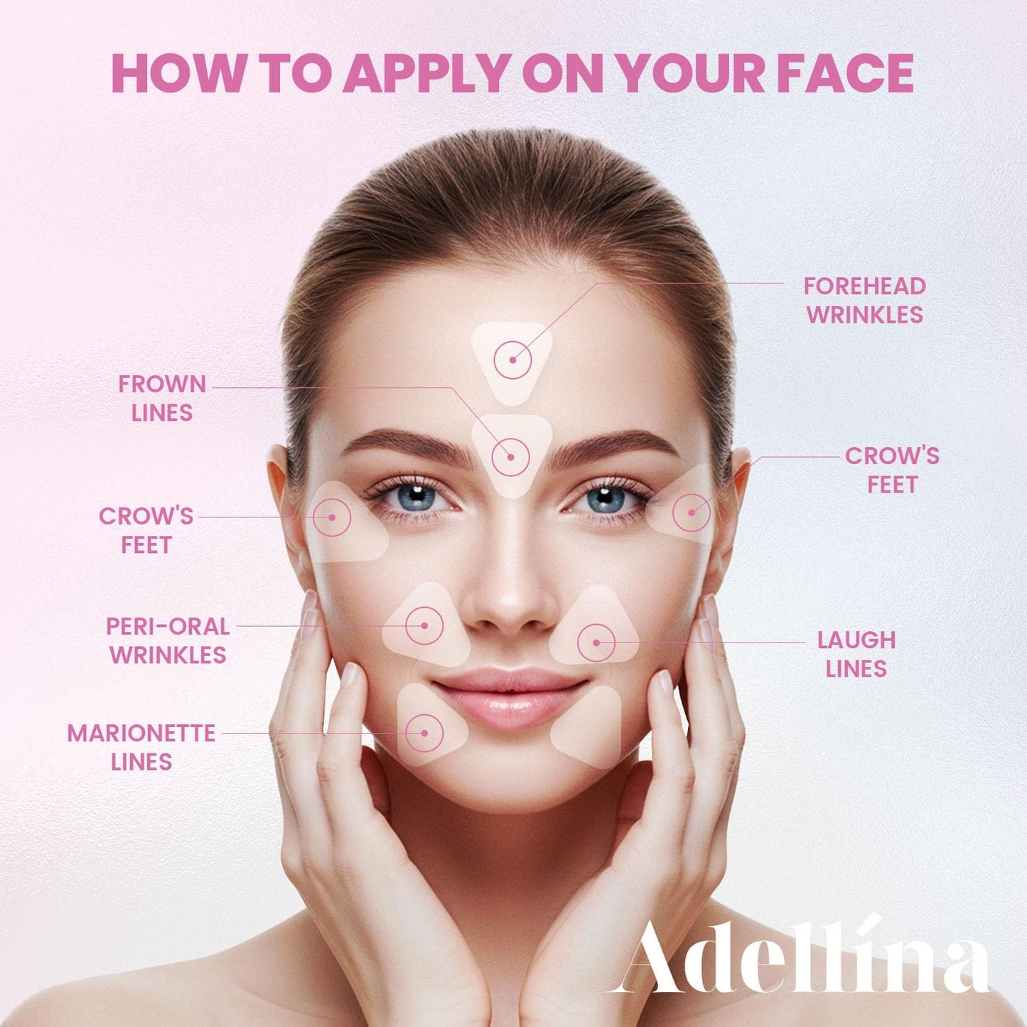 New Anti Facial Wrinkle Patches: Anti Wrinkle Patches Overnight - Smile Line Pathces - Facial Wrinkle Patche for Forehead, Smile Line, Under Eye 144 Pcsx 1Pack