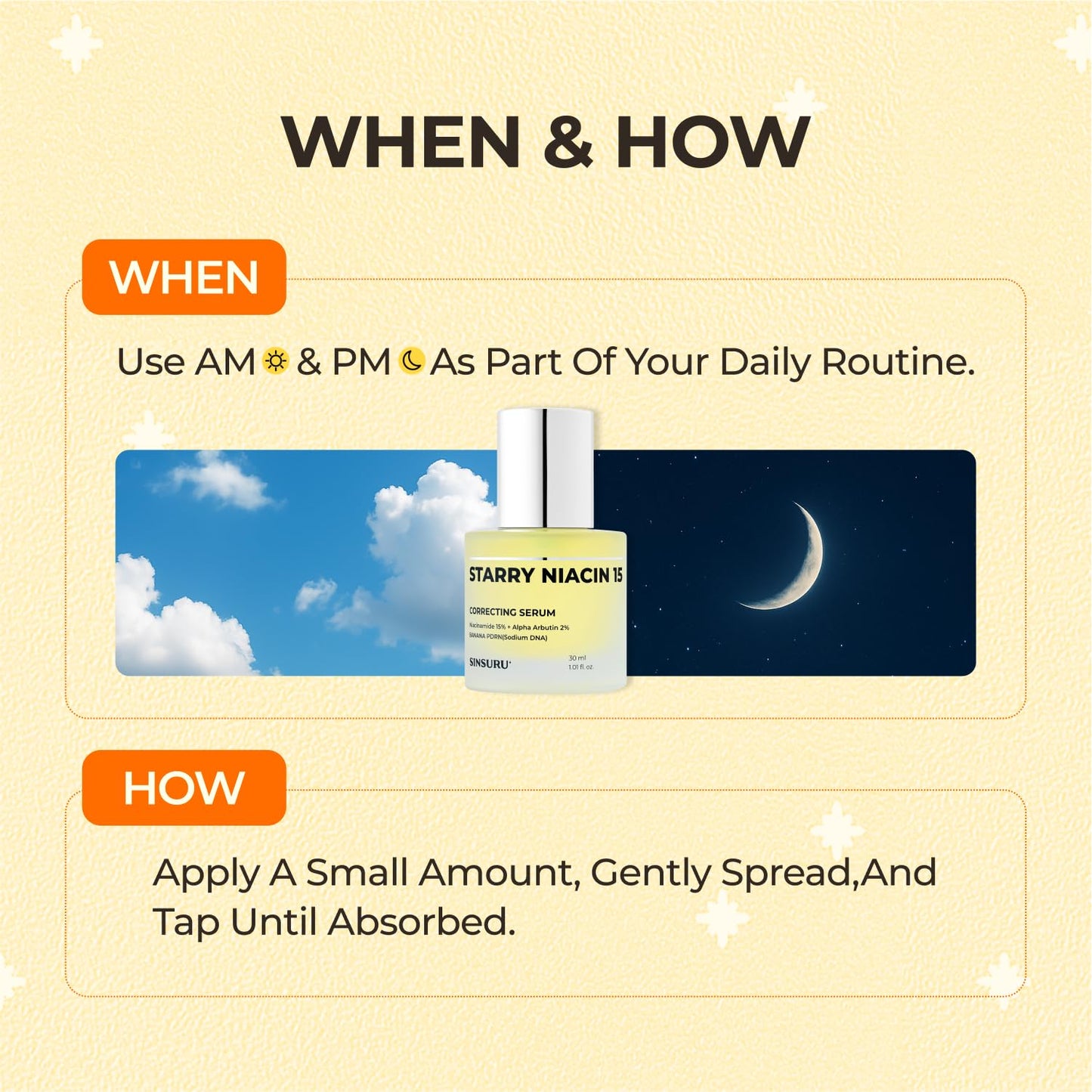 SINSURU 15% Niacinamide + Alpha Albutin + Banana PDRN Starry Niacin 15 Correcting Serum – Potent Brightening Serum for Uneven Tone & Dark Spots, Fragrance-Free | Korean Skincare (1.01 fl.oz / 30ml)