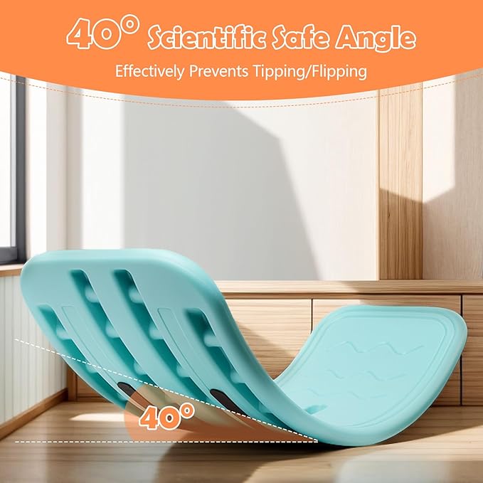 Balance Board Kids with Bouncy Ball, Wobble Balance Board for Balance & Courage Building, Sensory Integration Training, Ideal Toy for Kids Aged 3+