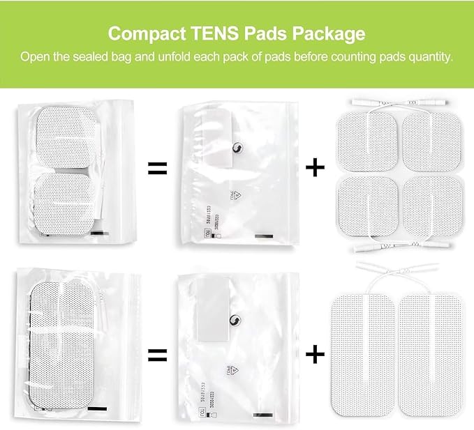 AUVON Dual Channel TENS Unit Muscle Stimulator Machine with 20 Modes, 2" and 2"x4" TENS Unit Electrode Pads