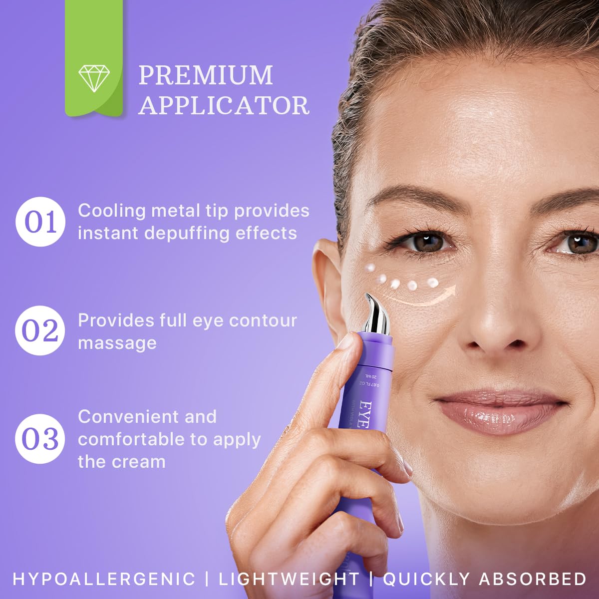 Caffeine Eye Cream for Dark Circles and Puffiness, Bags Under Eyes, Collagen Anti Aging Day and Night Corrector for Women and Men