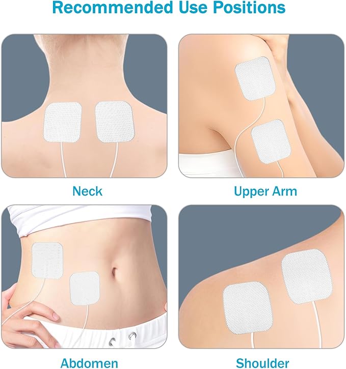 40PCS TENS Unit Replacement Pads, Electrode Pads with Self-Stick Performance and Non-Irritating, Compatible with TENS Use 2mm Pin Connector Such as AUVON TENS, TENS 7000, Etekcity, Nicwell Care Tens