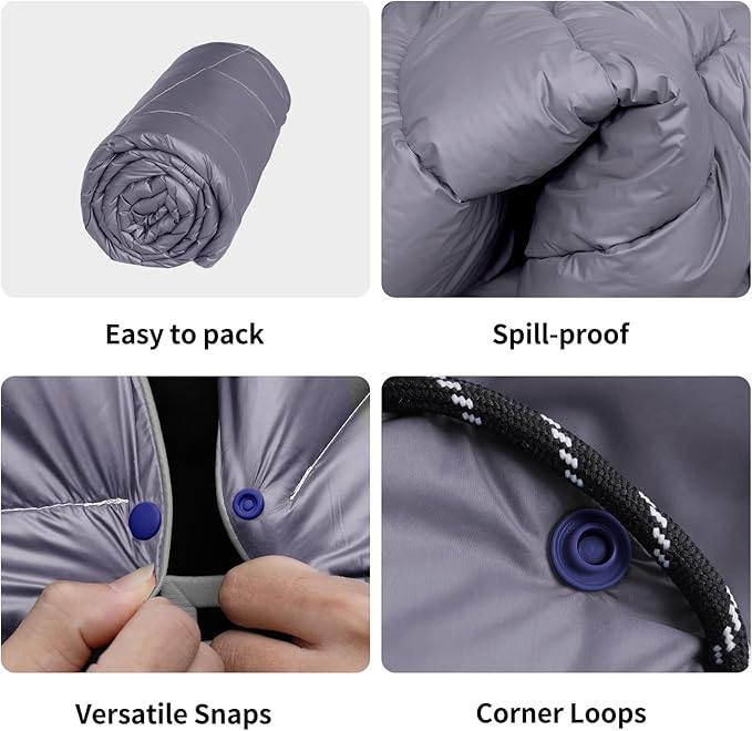 Camping Blanket, Packable Puffy Blankets Lightweight Windproof Waterproof for Outdoors,Hiking, Backpacking,Beach,Car,Picnic,Stadium