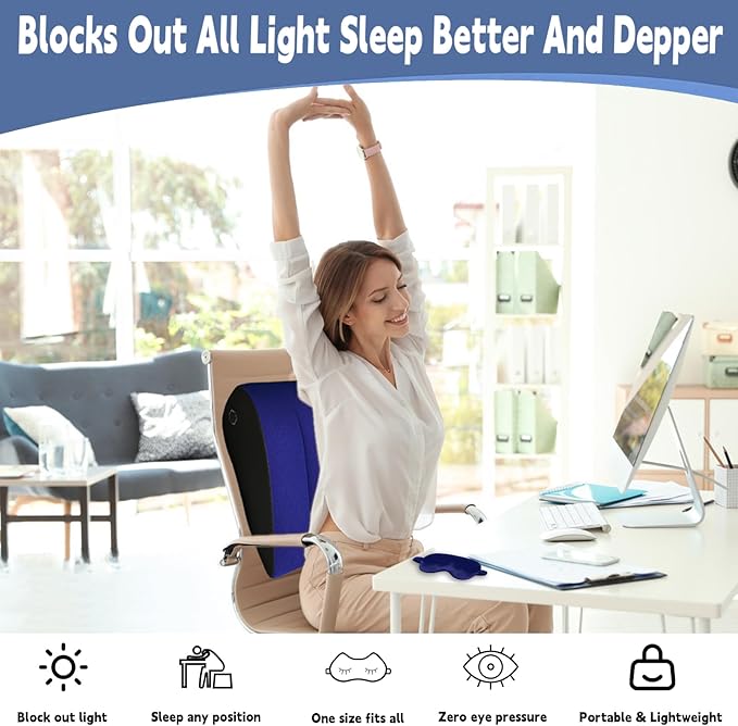 TheClover Inflatable Wedge Pillow for Sleeping - Leg Elevation, Use in Bed Back Support, Wedge Pillow for Sleep Apnea, Portable Travel Triangle Pillow, Camping, Fast Inflating Deflation (Blue)