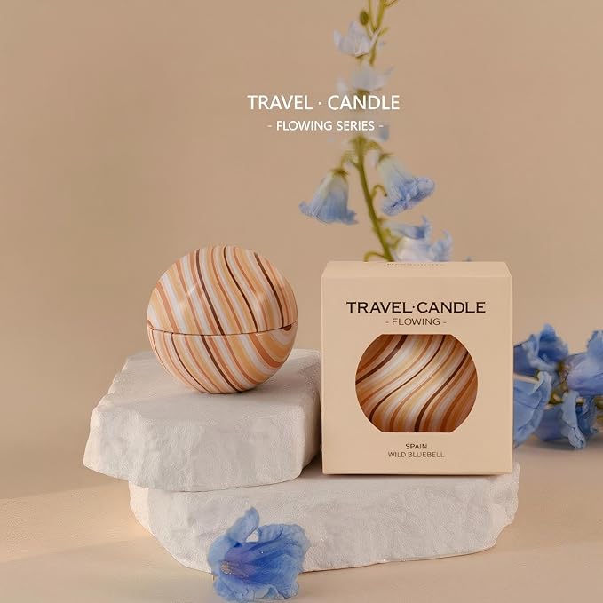 4 Pack Aromatherapy Candles, Mini Travel Scented Candle Set with Individual Packing, 2.5 OZ Soy Wax Candles, Portable Tin Candles with Lid, Gifts for Women, Ideal for Birthday, Festivals