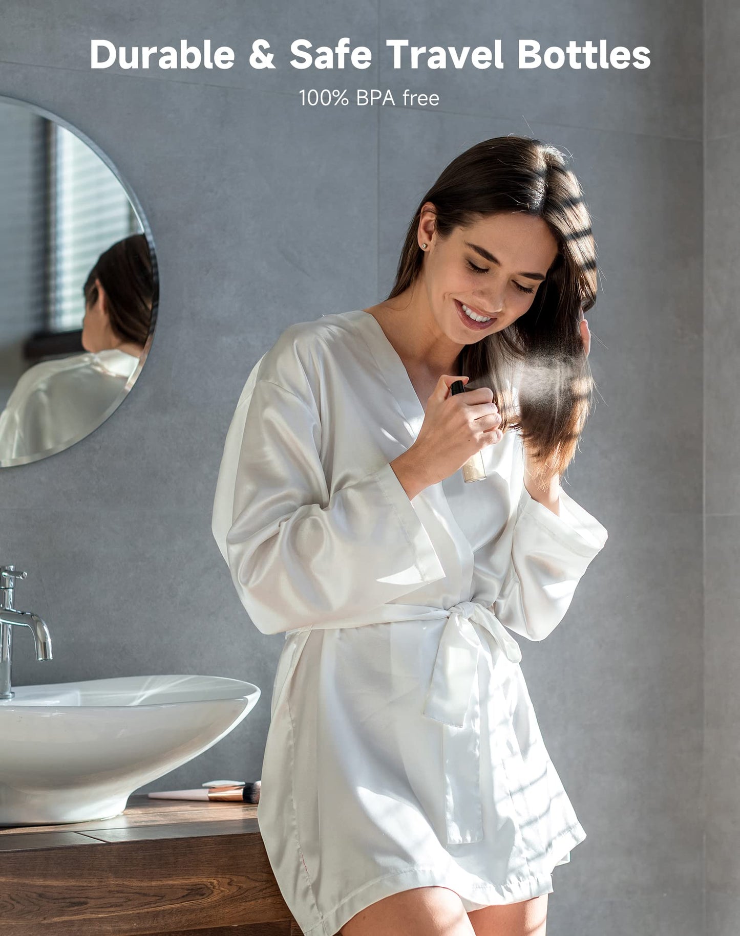 Morfone Travel Bottles Kits -TSA Approved Travelling Size Containers for Toiletries Leak Proof Refillable Liquid Travel Essentials with Toiletry Bag for Cosmetic Shampoo Conditioner Lotion