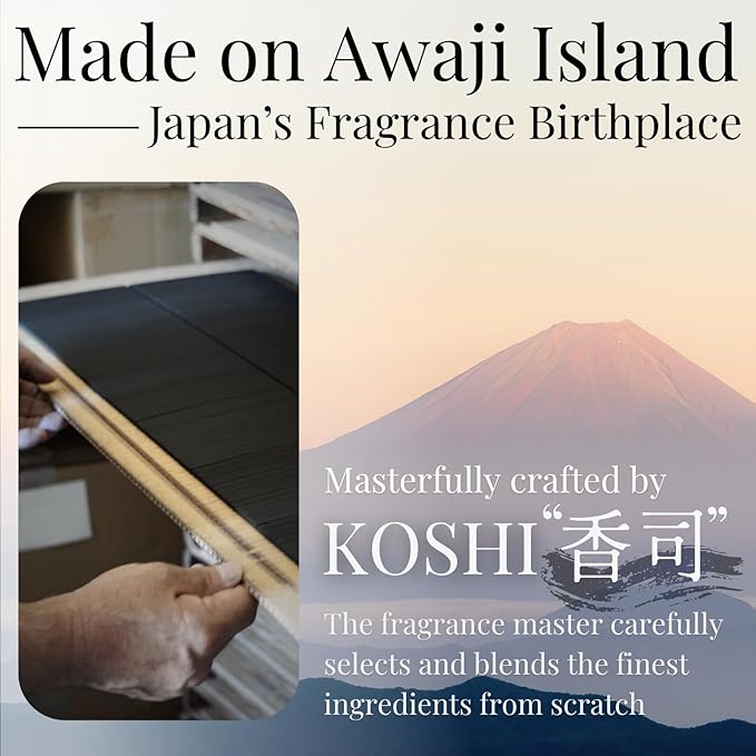 Luxury Japanese Incense Sticks 60sticks Pure Lily Bergamot Vanilla Jasmine Coreless Low Smoke Natural Charcoal Free Non Toxic Aromatherapy Meditation Calming Stress Relief Relaxation Yoga TOMORI