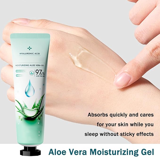 16PCS Aloe Vera Gel for Face and Body,Hydrating Aloe Vera Gel,Cooling Refreshing After Sun Lotion,Soothing Non-Sticky After Sun Lotion Set,Travel Size Body Skincare Cream, 1.05 Oz