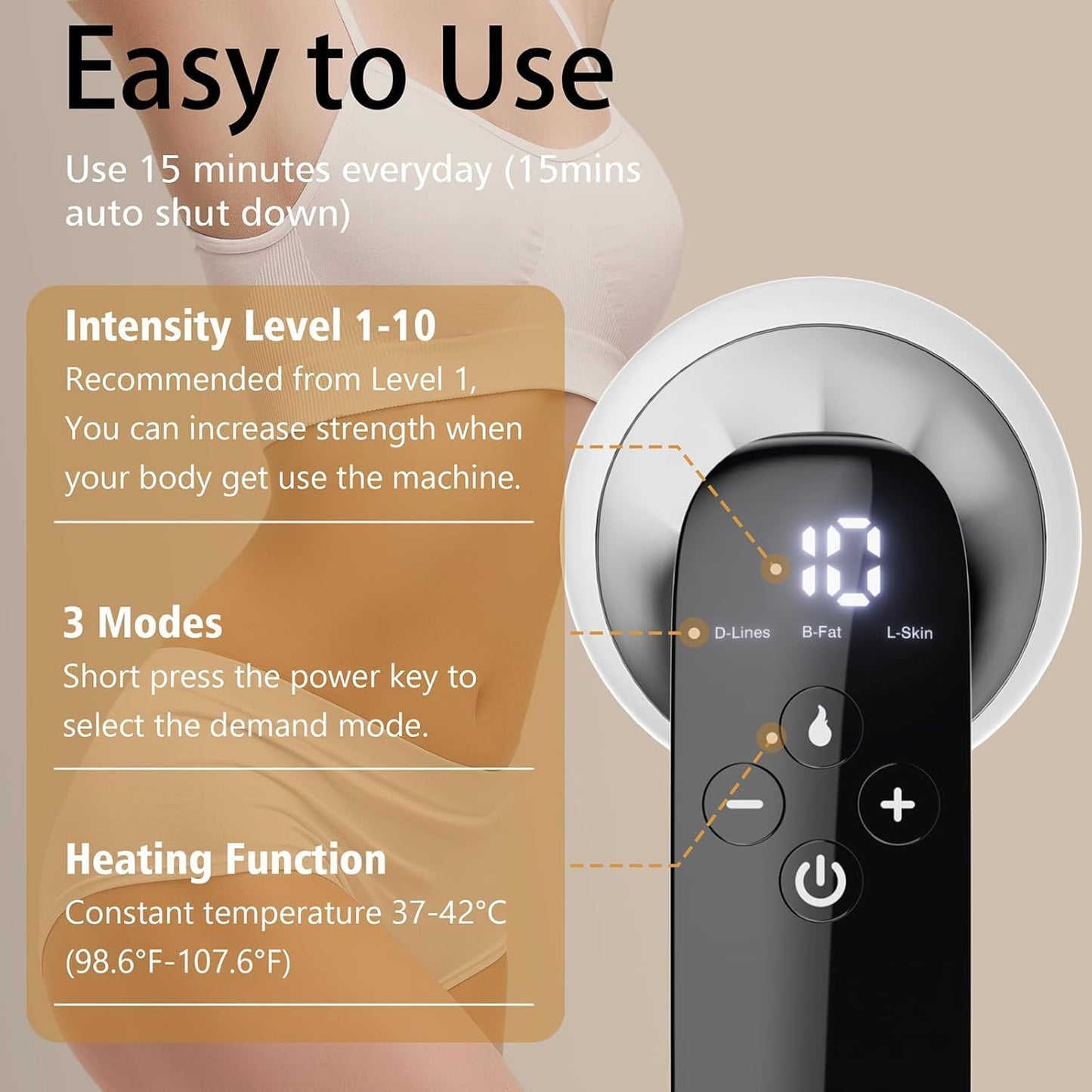 Body Sculpting Machine, Cellulite Massager Tool, Cordless Handheld Body Cellulite Remove for Belly, Fat, Waist, Leg, Butt, Arm - Gifts for Women Mum