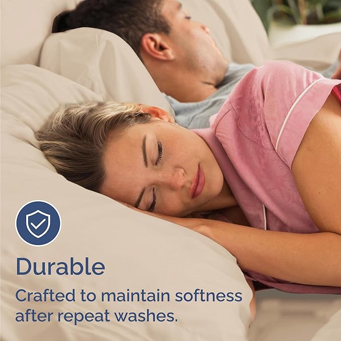 Bulk Case Pack of 16 Sheet Sets - (16) Complete Sheet Sets - Bulk Twin XL Bedding - Wholesale Case Pack for Hotels, Spa & Airbnbs - Deep Pocket & Wrinkle Free - Cooling & Breathable - Twin XL, Cream