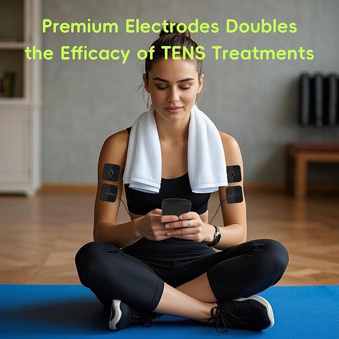 20 Pack TENS Unit Electrode Pads with Wire Cable Combination Set. Reusable Premium Hydrogel Self-Adhesive TENS Unit Replacement Pads, Compatible with Belifu, AVCOO, NURSAL, TENS 7000, AUVON, Neocarbon