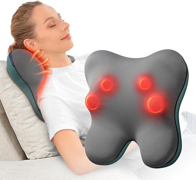 BOB AND BRAD Back Massager with Heat FSA Eligible/HSA Eligible, EZBack Corded Neck Massager for Pain Relief Deep Tissue, Shiatsu Back and Neck Massage Pillow, Full Body Use, Ideal Gifts for Women Men