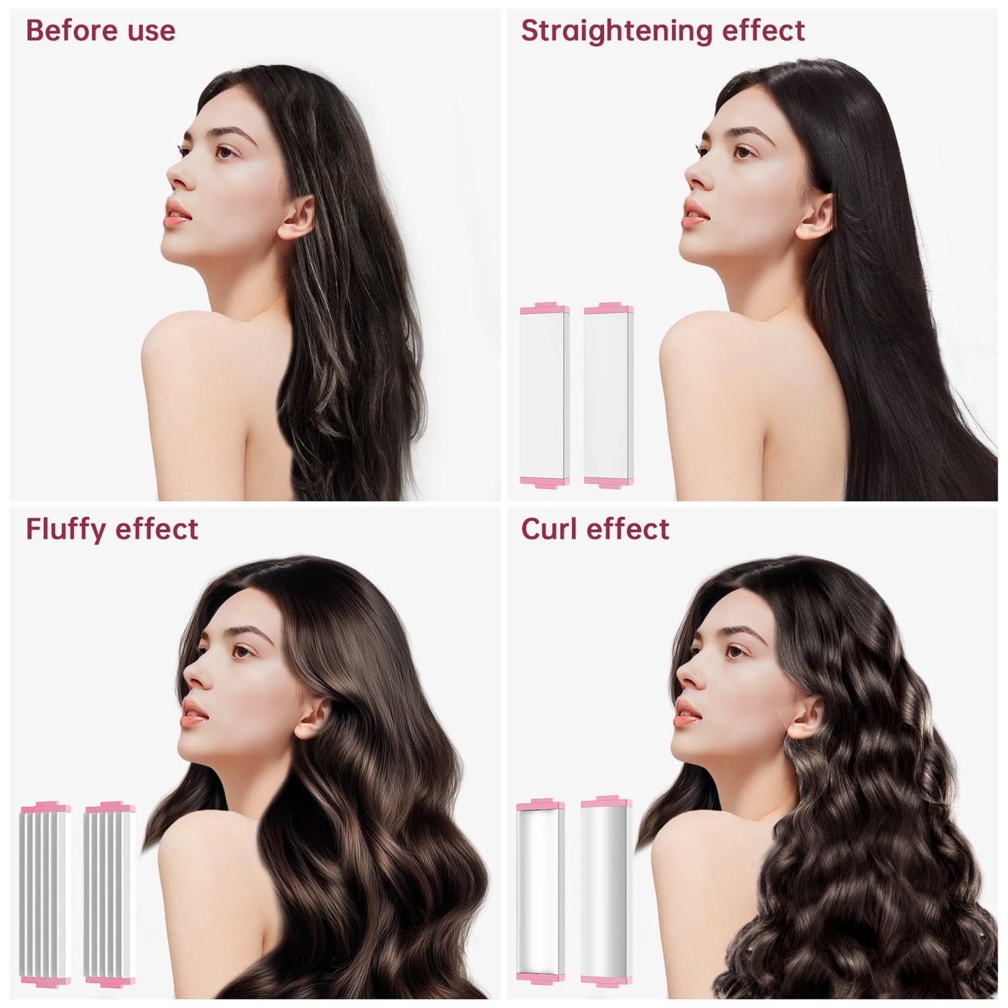 Cordless Rechargeable Flat Iron Detachable(with 3 Plates),3 in 1 Cordless Hair Straightener Battery Powered,Multi-Function Mini Hair Straightener 4000mAh,Travel Straightener for Long and Short Hair