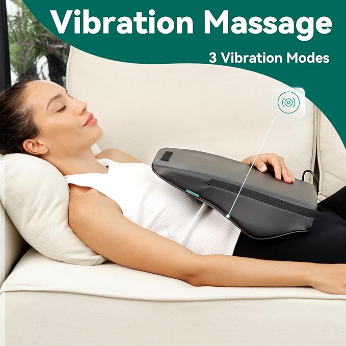 Snailax Back Massager for Back Pain Deep Tissue, Shiatsu Neck Back Massager with Heat, 3D Kneading Chair Massage Pillow, Neck Shoulder Massage, Gifts for Mom, Dad, Women