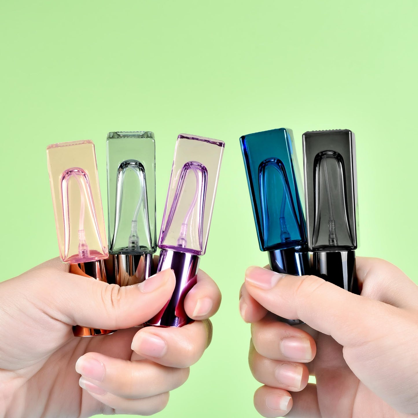 Yikimyfo Travel Perfume Atomizer - 5 Pcs 5ML/0.17oz Mini Spray Bottles, Fine Mist Cologne Glass Bottles, Empty Refillable Size for Travel