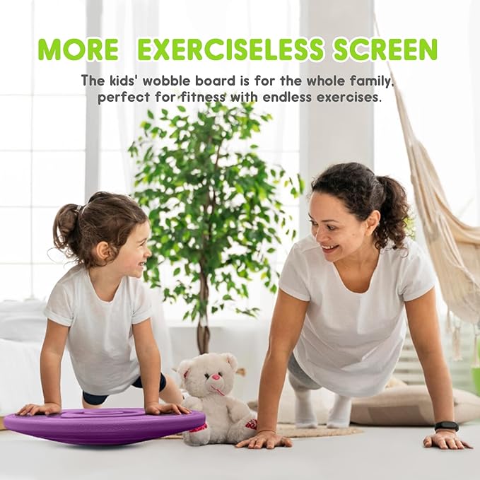 Kids Maze Balance Board - Wobble Trainer for Ski Surf Snowboard, Non-Slip Sensory Rocker Ages 3-12, Core Therapy & Skate Prep