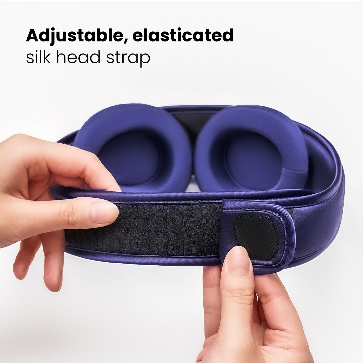 Manta Silk Sleep Mask – Premium 22 Momme Silk Eye Mask, Designed for Blackout Comfort, Breathable and Washable, Adjustable Fit (Purple)