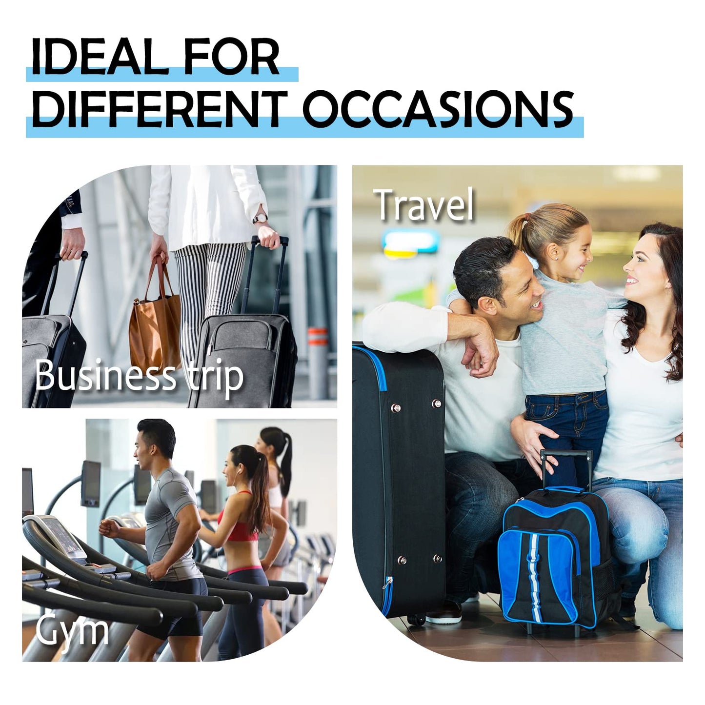 4-PACK Blue Organizer Cubes - Pack Luggage, Suitcase and Carry On Cubes