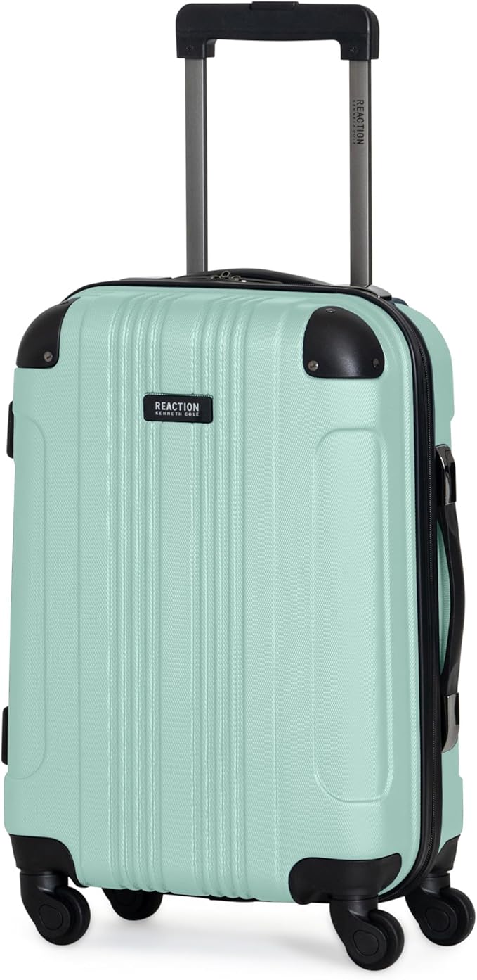 Kenneth Cole REACTION Bounds Lightweight Hardshell 4-Wheel Spinner Luggage, Mint Blue, 20-Inch Carry On