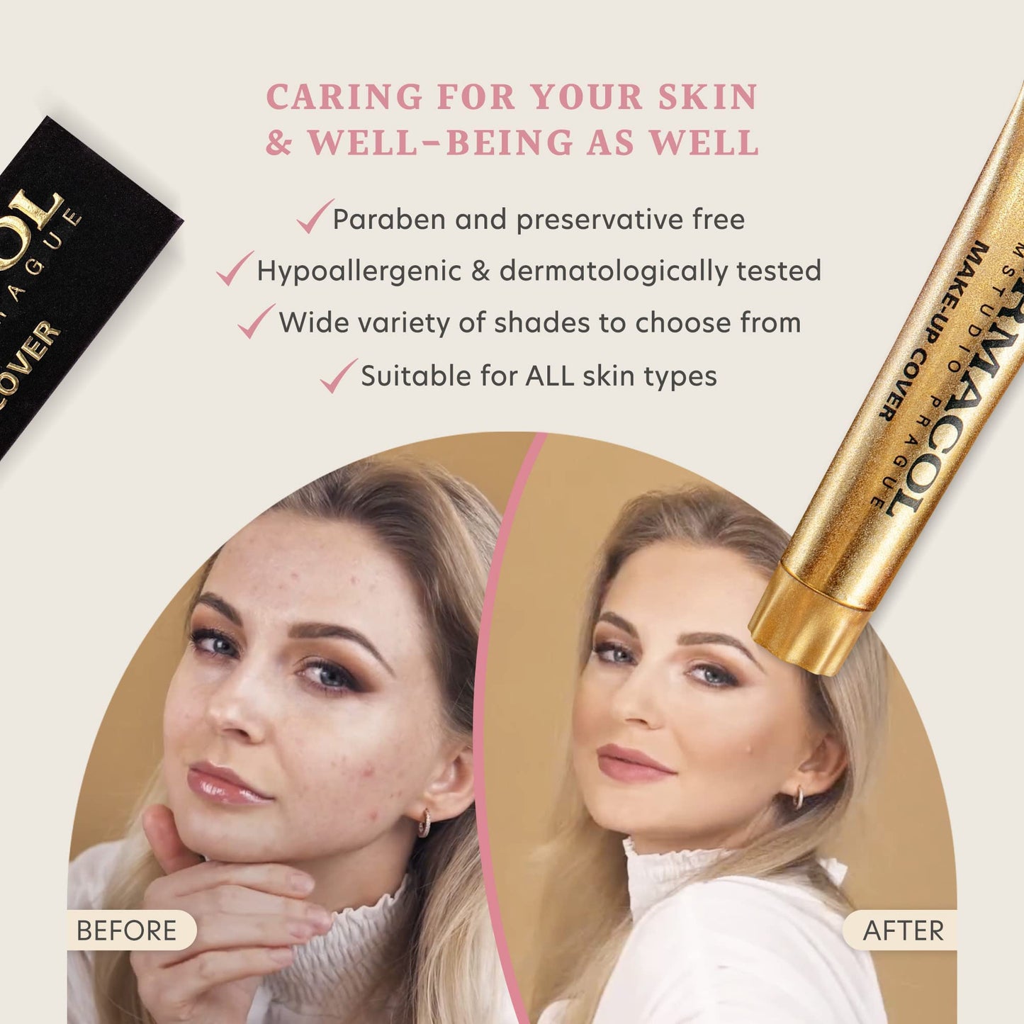 Dermacol Mini Full Coverage Foundation 13g, Liquid Matte Makeup with SPF 30, Waterproof Foundation for Oily Skin, Acne & Under Eye Bags, Long-Lasting Makeup Products Shade -208