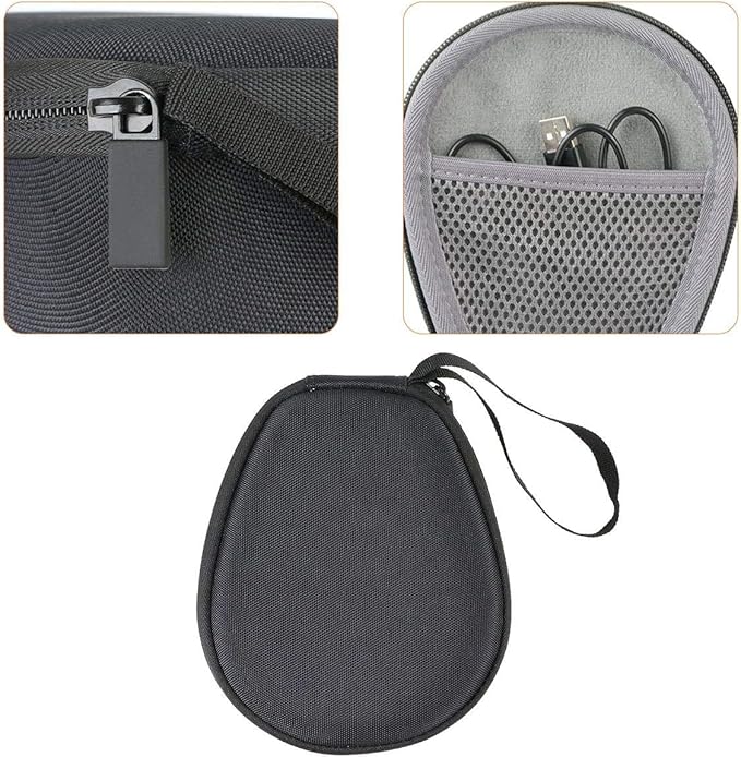 co2CREA Hard Case for SHOKZ New OpenRun Pro 2/1, OpenRun, OpenMove, OpenSwim Pro, OpenSwim, Compatible with All SHOKZ Open-Ear Bone Conduction Sport Headphones, Black Case + Inner Grey