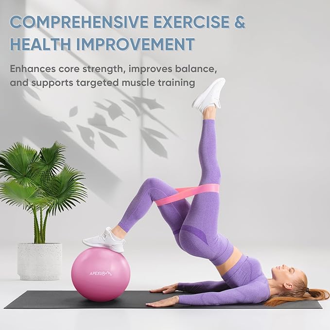 APEXUP Yoga Ball Exercise Ball Anti Slip Heavy Duty for Fitness, Balance & Core Workout