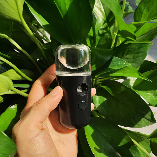 Kingsmile Nano Mist Sprayer, Electric Nano Mister, Portable Face Mister for Eyelash Extensions & Daily Care, Mini Face Humidifier, Facial Mister with 1OZ /30ML Large Capacity Screwing Water Tank Black