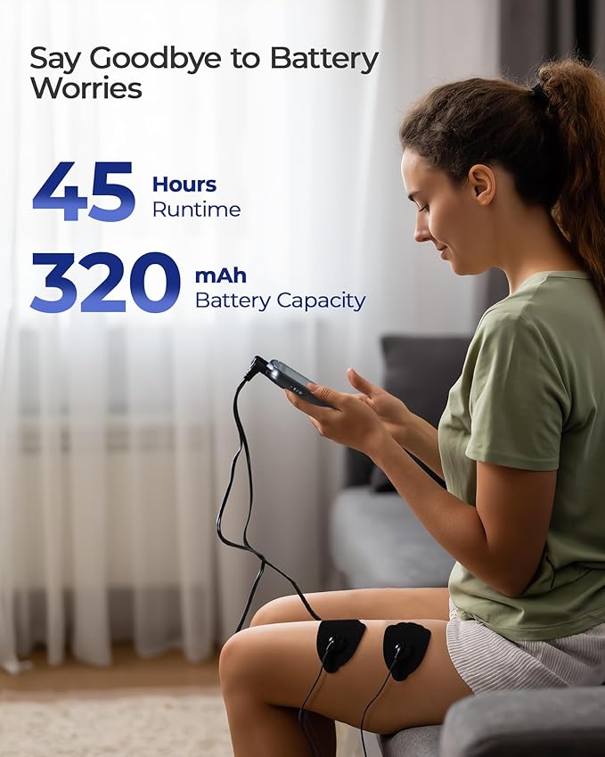 KingPavonini 3-in-1 TENS Unit Muscle Stimulator for Pain Relief Therapy, Dual Channel 36 Modes TENS Machine with 12 Pads, Rechargeable & Portable EMS Muscle Stimulator for Back, Shoulder, Neck
