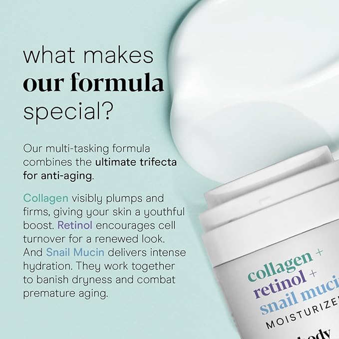 Baebody Collagen Retinol Snail Mucin Face Moisturizer with Neck Cream Beauty Bundle