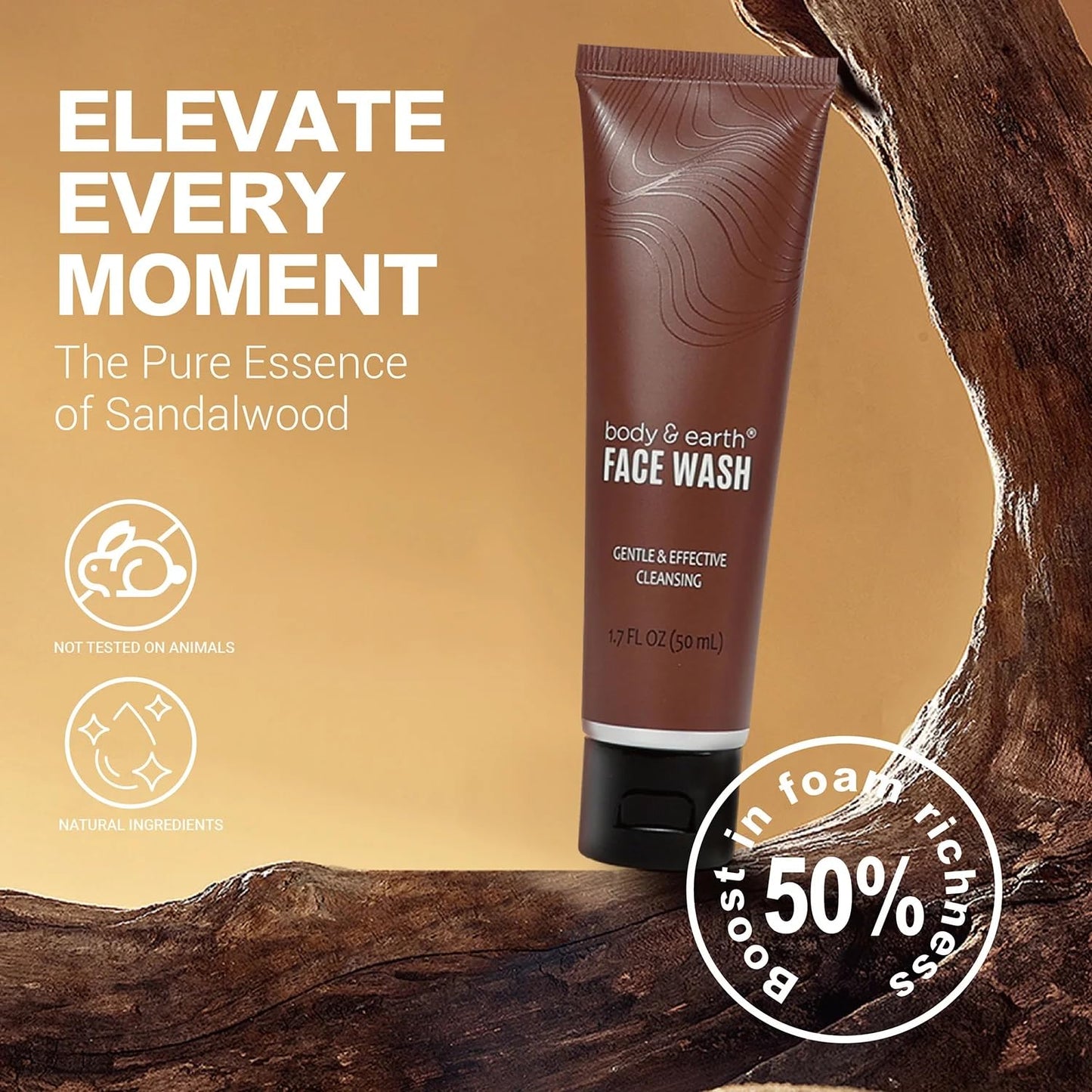 Bath and Body Gift Baskets for Men Body & Earth Sandalwood Mens Bath Set with Body Lotion, Face Wash, Shower Gel, Bubble Bath, Loofah & More, Gift Set for Men,regalos para hombre,Christmas Gifts