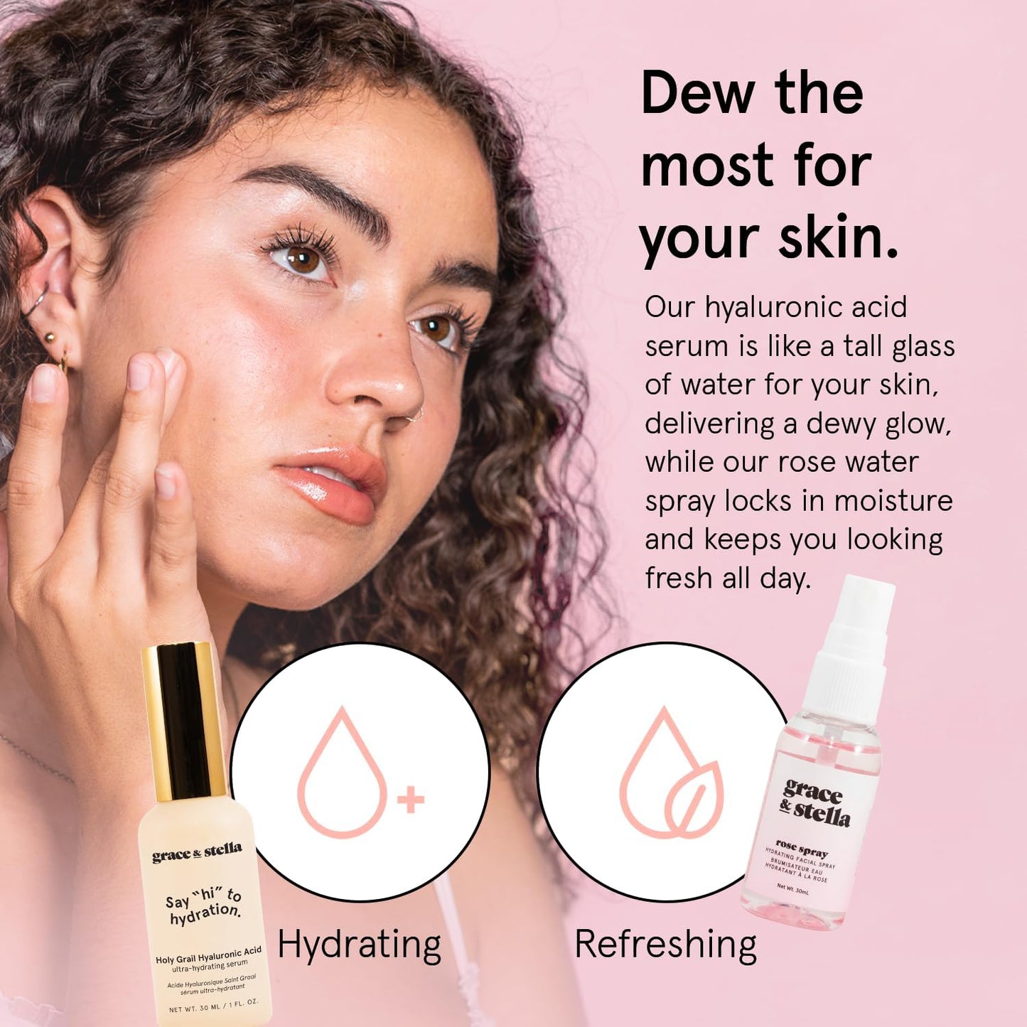 grace & stella Award Winning Skin Care Set - Gifts for Women - Travel Size Toiletries with Eye Masks, Hyaluronic Acid Serum, Lip Balm & More - Bridesmaids, Birthdays, Teen Girl Gifts - Vegan Self Care