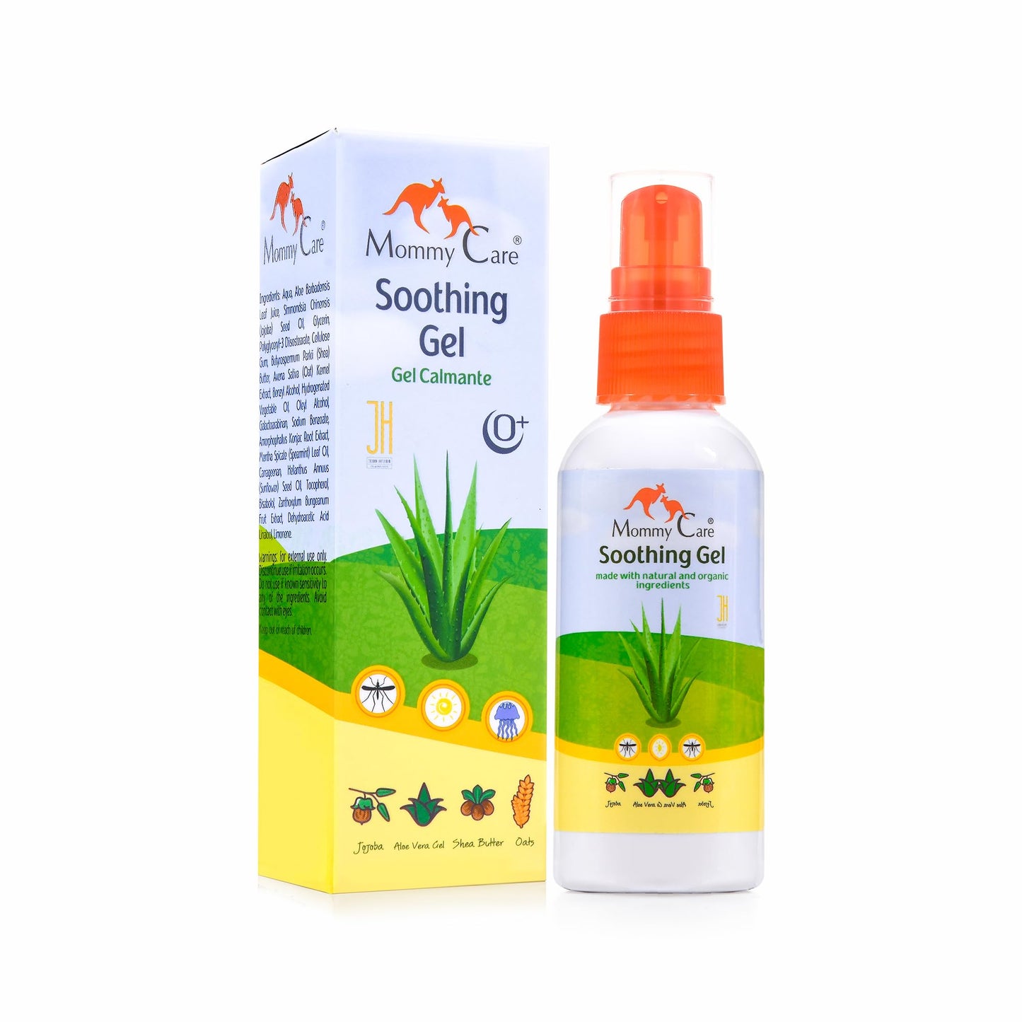 Mommy Care Soothing Gel – Aloe Vera Formula for Fast-Acting Sunburn & Bug Bite Relief, Cooling & Calming Skincare Solution, 70 ml / 2.03 fl oz