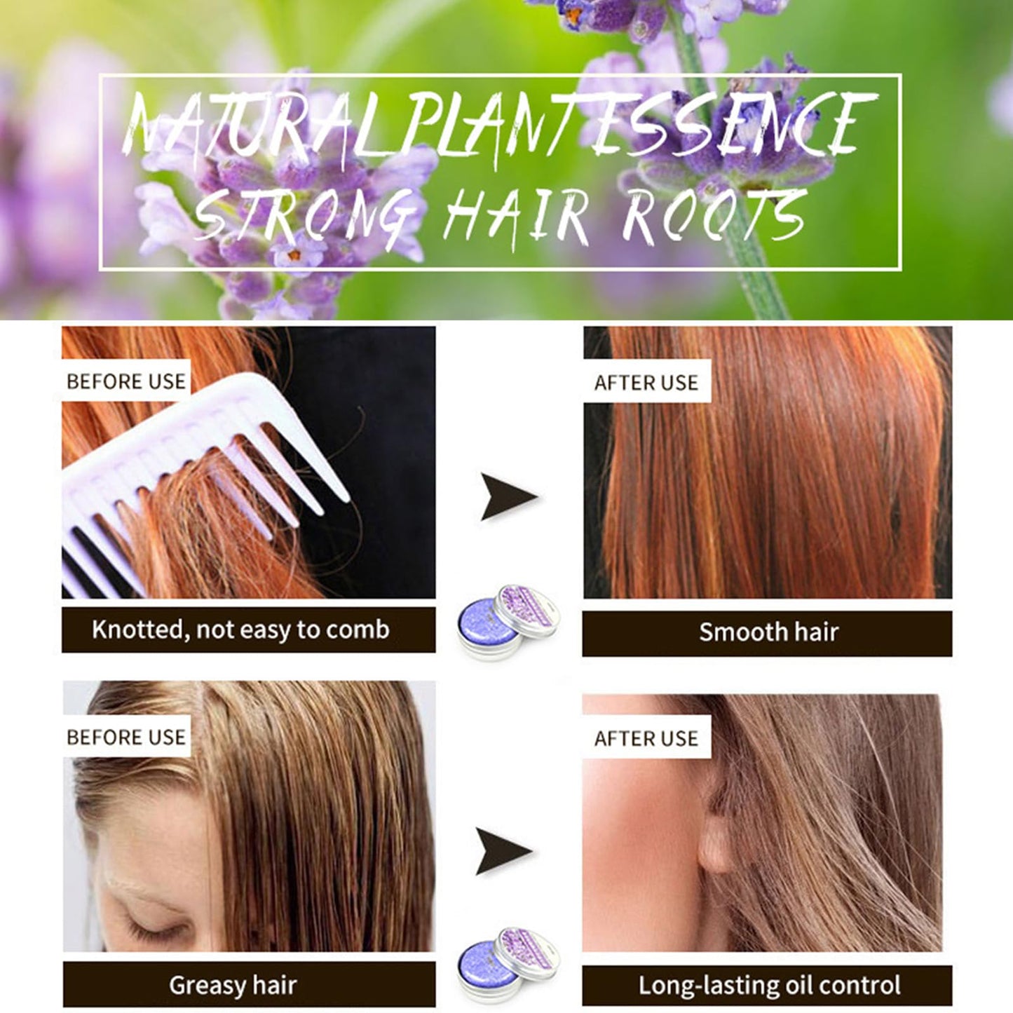 2PCS Shampoo Bar for Gray Hair, Lavender Shampoo Bar for Gray Hair, Natural Organics Shampoo and Conditioner Barfor Thinning Hair for Men & Women (Lavender)