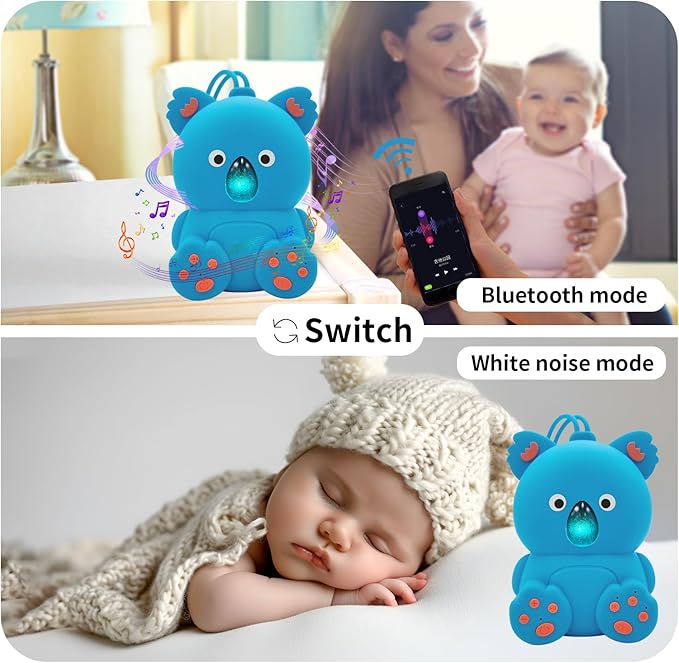 Baby White Noise Sound Machines with Wireless Speaker, Portable Bluetooth Sound Machine Travel Infant Soother Sleep Aid Sound Sleeping Music Mahchine for Baby
