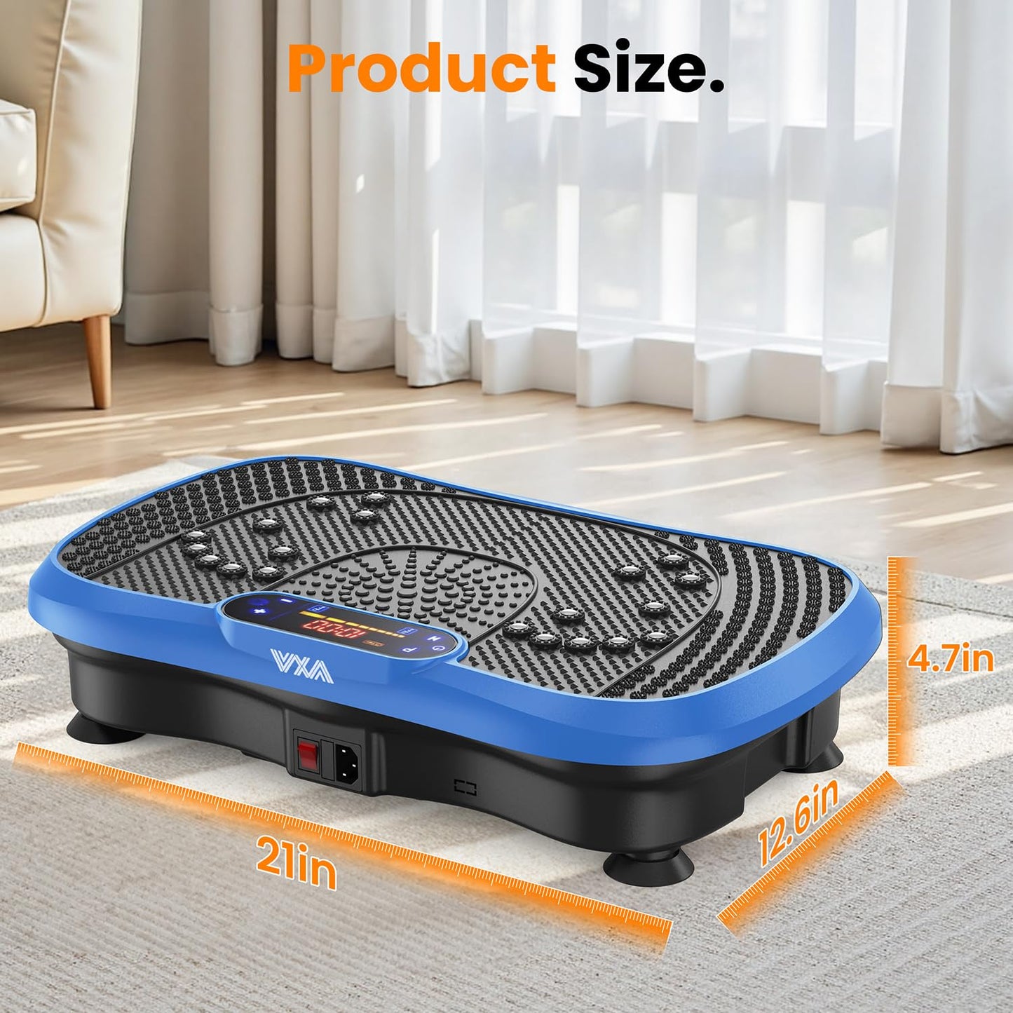 AXV Vibration Plate Fitness Platform Exercise Machine Vibrating Shaking Full Body Shaker Workout Vibrate Stand Shake Board Sport Gym for Weight Loss Fat Burner for Women Men
