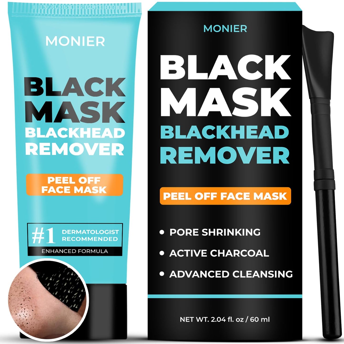 Blackhead Remover Mask | Charcoal Peel Off Face Mask for Women & Men | Deep Pore Cleansing Black Head Remover for Face & Nose