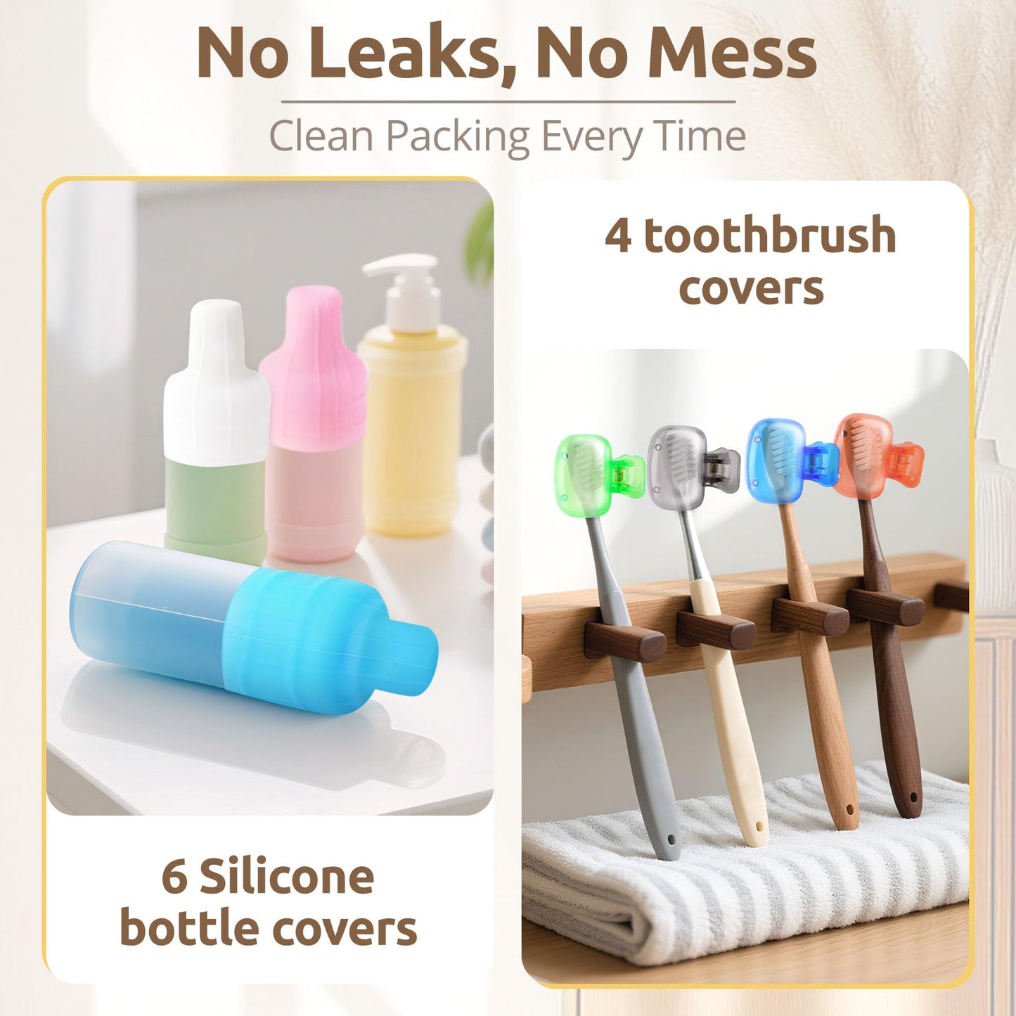 All-in-One 22 Pcs Packing Cubes for Travel Essentials –Includes Cubes,toothbrush covers，Silicone Bottle Cover,zipper bags, Matte Cosmetic Bag, Drawstring bag for Carry-On & Suitcase